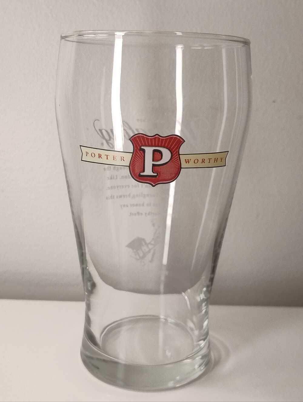 Yuengling Porter Worthy Pint Beer Glass